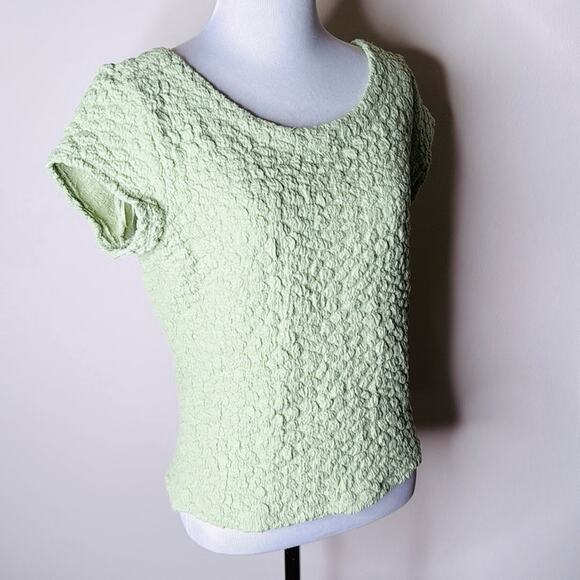 Mauve Anthropologie Green Socialite Popcorn Tee - Picture 3 of 7